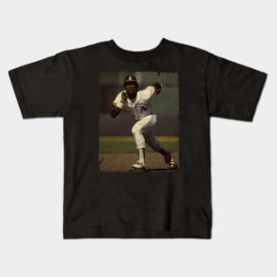 Rickey Henderson in Oakland Athletics, 1990 Kids T-Shirt